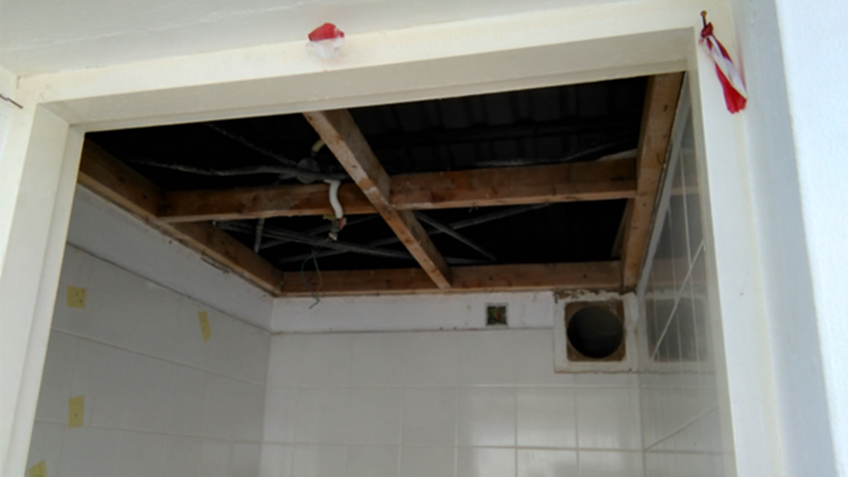 Area after asbestos removal and cleanup