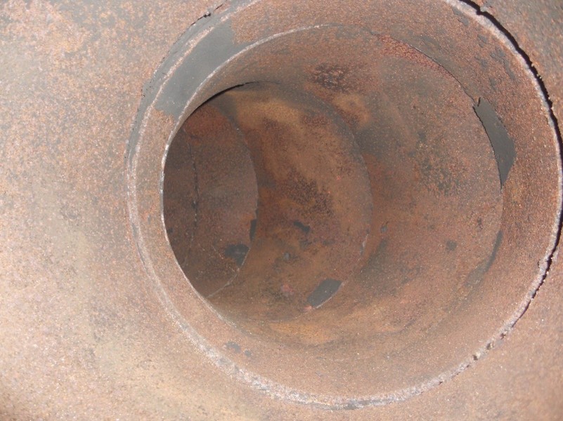 Second Dirty Boiler Flu Before Cleaning